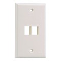 NK2FNEI - FACEPLATE SNGL GANG 2PORT IVORY