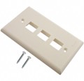 NK3FNIW - FACEPLATE SNGL GANG 3PORT WHITE