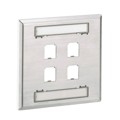 CFPL4S-2GY - FACEPLATE, 4 PORT, DOUBLE GANG,
