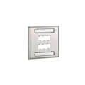 CFPL6S-2GY - FACEPLATE, 6 PORT, DOUBLE GANG,