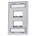 CFPSL4S - FACEPLATE, 4 PORT, SINGLE GANG S