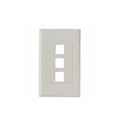 FPDS3-FW - SCREWLESS DECORA 3 PORT FACEPLAT