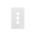 FPDS3-W - SCREWLESS DECORA 3 PORT FACEPLAT