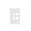FPDS4-W - SCREWLESS DECORA 4 PORT FACEPLAT
