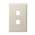 20-3002-LA - KEYSTONE PLATE 2 PORT, LITE ALMO