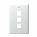 20-3013-WH - KEYSTONE MIDI PLATE 3 PORT, WHIT