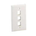 NK3FNEI - FACEPLATE SNGL GANG 3PORT IVORY