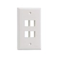 NK4FNEI - FACEPLATE SNGL GANG 4PORT IVORY