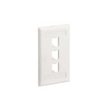 CFPL3IWY - FACEPLATE, 3 PORT, SINGLE GANG,