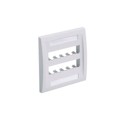 CFPE10EI-2GY - FACEPLATE, 10 PORT, DOUBLE GANG,