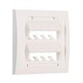 UICFPSE8IW-2G - FACEPLATE, 8 PORT, DOUBLE GANG,