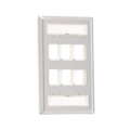 NKF6S - FACEPLATE SNGL GANG 6PORT SS