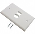 NK2FNWH - FACEPLATE SNGL GANG 2PORT WHITE