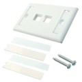 NK2FWHY - FACEPLATE SNGL GANG 2PORT WHITE
