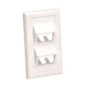 CFPSL4WHY - FACEPLATE SNGL GANG 4PORT WHITE