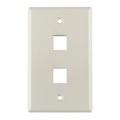 FPDUAL-FW - FACEPLATE SNGL GANG 2PORT WHITE