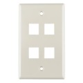 FPQUAD-FW - FACEPLATE SNGL GANG 4PORT WHITE