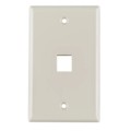 FPSINGLE-FW - FACEPLATE SNGL GANG 1PORT WHITE