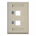 N042-001-WH - FACEPLATE SNGL GANG 2PORT WHITE