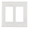 FPRDG-W - FACEPLATE DBL GANG 2PORT WHITE