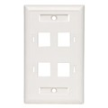 N042-001-04-WH - FACEPLATE SNGL GANG 4PORT WHITE