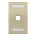 FPISINGLE-I - FACEPLATE SNGL GANG 1PORT IVORY