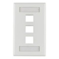 FPITRIPLE-W - FACEPLATE SNGL GANG 3PORT WHITE