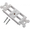 NK4106MFWH - MOD FRAME SNGL GANG 4PORT WHITE