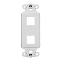 FPRMF2-W - MOD FRAME SNGL GANG 2PORT WHITE