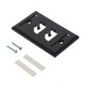CFPL4BLY - FACEPLATE SNGL GANG 4PORT BLACK