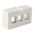 FPFURN3-FW - FACEPLATE 3PORT WHITE
