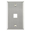 FPSINGLE-SS - FACEPLATE SNGL GANG 1PORT SILVER