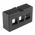 FPFURN3-BLK - FACEPLATE 3PORT BLACK