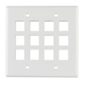 FPDG12-W - FACEPLATE DBL GANG 12PORT WHITE