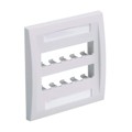 CFPE10IG-2GY - FACEPLATE, 10 PORT, DOUBLE GANG,