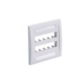 CFPE10IW-2GY - FACEPLATE, 10 PORT, DOUBLE GANG,