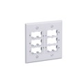 CFPF12EI-2G - FACEPLATE, 12 PORT, DOUBLE GANG,
