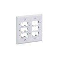 CFPF12WH-2G - FACEPLATE, 12 PORT, DOUBLE GANG,