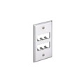 CFP6SY - FACEPLATE, 6 PORT, SINGLE GANG,
