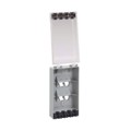 CFPWR4CL - FACEPLATE SNGL GANG 4PORT CLEAR