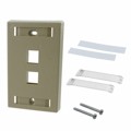 557505-1 - FACEPLATE SNGL GANG 2PORT ALMOND