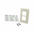 555650-1 - FACEPLATE SNGL GANG 2PORT ALMOND