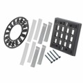 558086-2 - FACEPLATE DBL GANG 12PORT BLACK