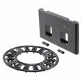 558106-1 - FACEPLATE 2PORT BLACK