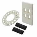 558357-2 - FACEPLATE H/M 4PORT WHITE