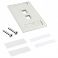 1-2111009-3 - FACEPLATE SNGL GANG 2PORT WHITE