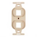 FP106MF2-I - MOD FRAME SNGL GANG 2PORT IVORY