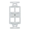 FP106MF4-FW - MOD FRAME SNGL GANG 4PORT WHITE