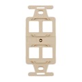 FP106MF4-I - MOD FRAME SNGL GANG 4PORT IVORY