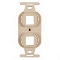 FP106MF-I - MOD FRAME SNGL GANG 2PORT IVORY